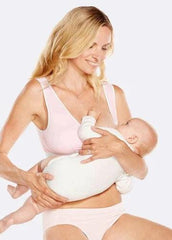 Mamaway Antibacterial Crossover Sleeping & Nursing Bra Pink 170822D | The Nest Attachment Parenting Hub