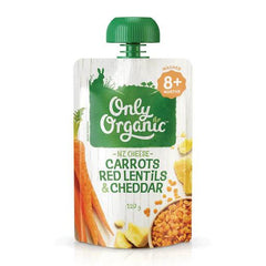 Only Organic Carrots Red Lentils & Cheddar 8m+ | The Nest Attachment Parenting Hub