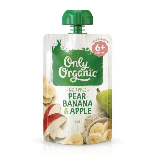 Only Organic Pear Banana & Apple 6m+ | The Nest Attachment Parenting Hub