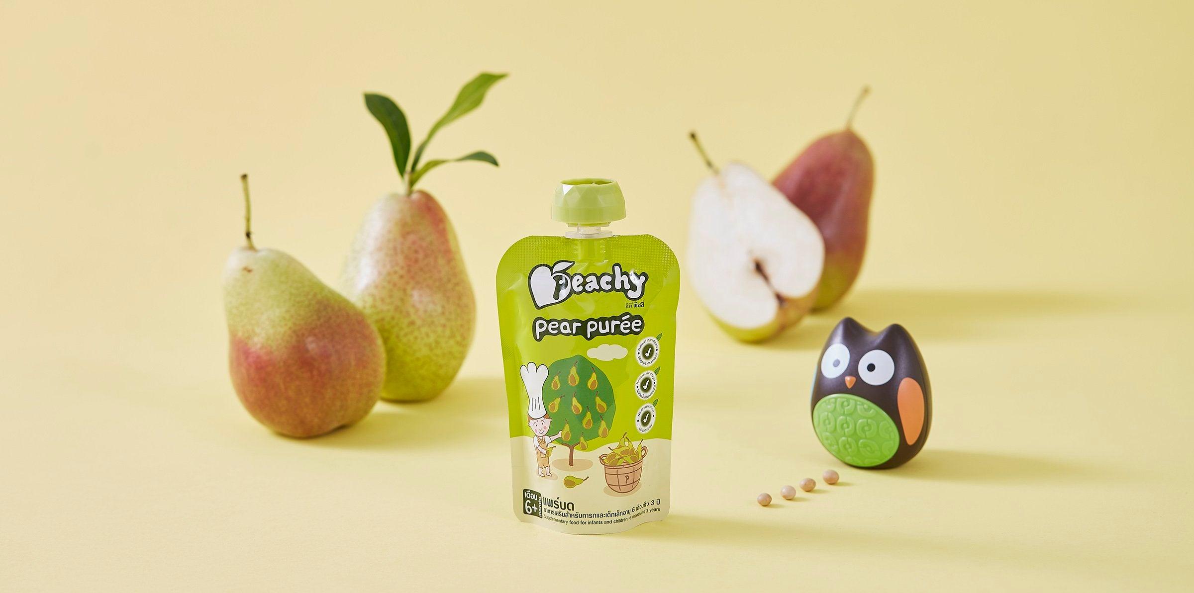 Peachy Baby Food Pear Purée 6m+ | The Nest Attachment Parenting Hub