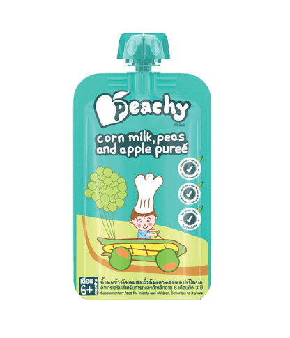 Peachy Baby Food Peas, Corn Milk & Apple Purée 6m+ | The Nest Attachment Parenting Hub