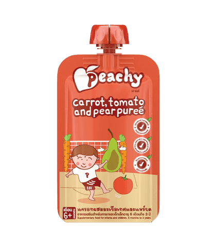 Peachy Baby Food Tomato, Carrot & Pear Purée 6m+ | The Nest Attachment Parenting Hub