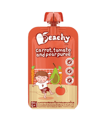 Peachy Baby Food Tomato, Carrot & Pear Purée 6m+ | The Nest Attachment Parenting Hub