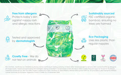 PureBorn Size 3 - Medium Tape Bamboo Diapers (5-8kg) | The Nest Attachment Parenting Hub