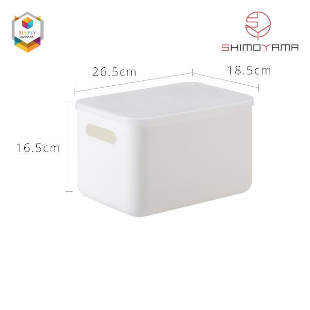 Shimoyama Small White Handled Storage Box with Lid | The Nest Attachment Parenting Hub