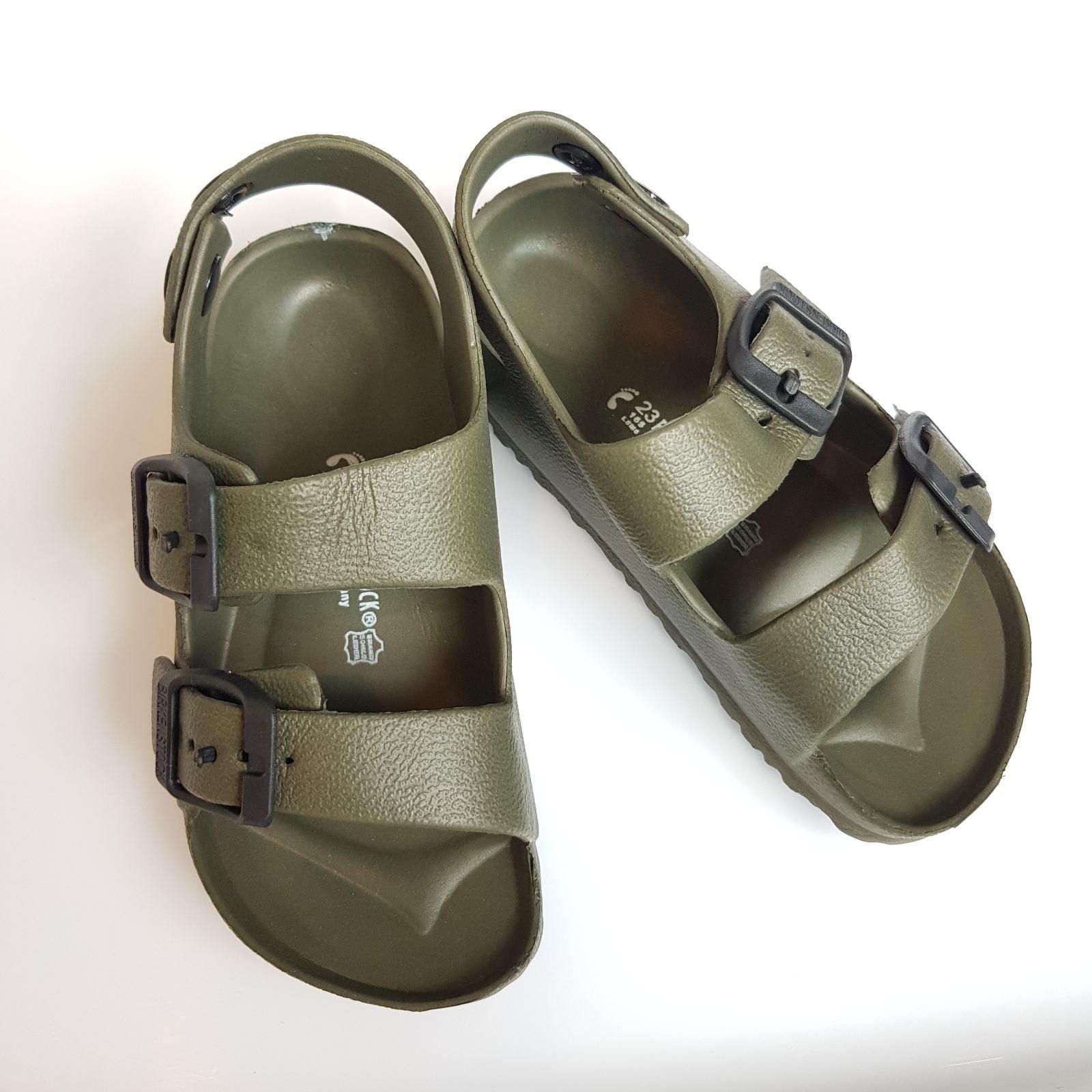 Slip-on Adjustable & Lightweight Sandals - Dark Green | The Nest Attachment Parenting Hub