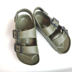 Slip-on Adjustable & Lightweight Sandals - Dark Green | The Nest Attachment Parenting Hub