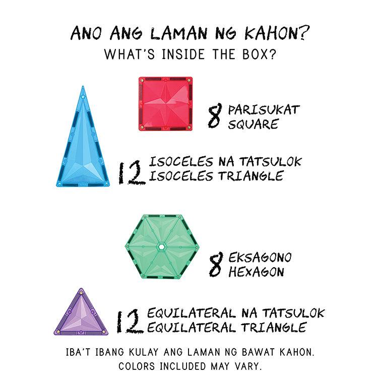 Tala Tiles Magnetic Tiles 40-Piece Assorted Shapes Set | The Nest Attachment Parenting Hub