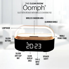 The Clean Room Oomph Bluetooth Speaker With Wireless Charging Pad | The Nest Attachment Parenting Hub