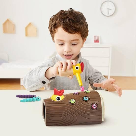 Toy Tinkr Top Bright Woodpecker Feeding Game | The Nest Attachment Parenting Hub
