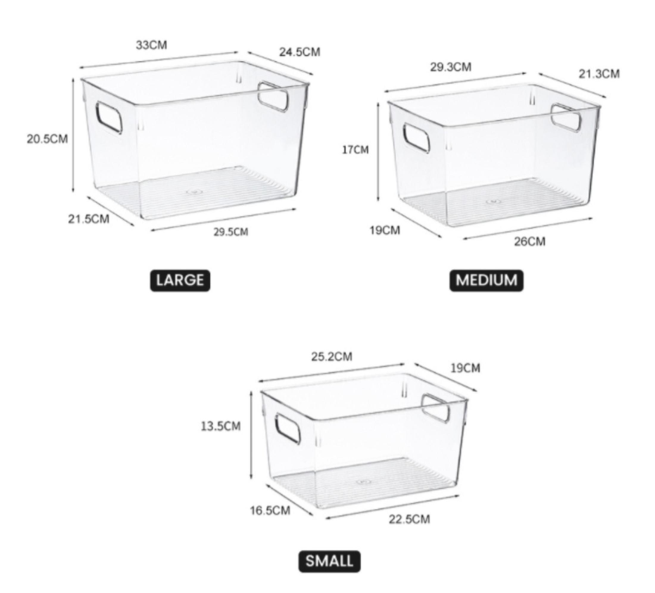 Transparent Storage Bins Set of 3 | The Nest Attachment Parenting Hub