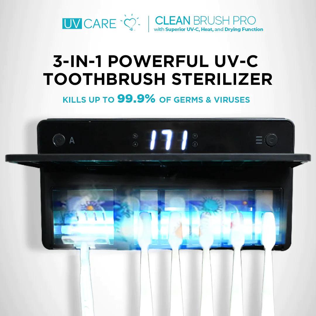 UV Care Clean Brush Pro 3in1 Powerful UVC Toothbrush Sterilizer | The Nest Attachment Parenting Hub